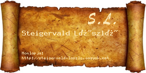 Steigervald László névjegykártya