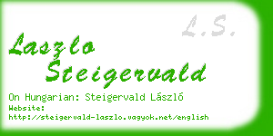 laszlo steigervald business card